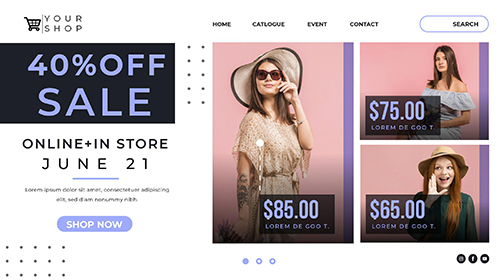 E-Commerce website design sample